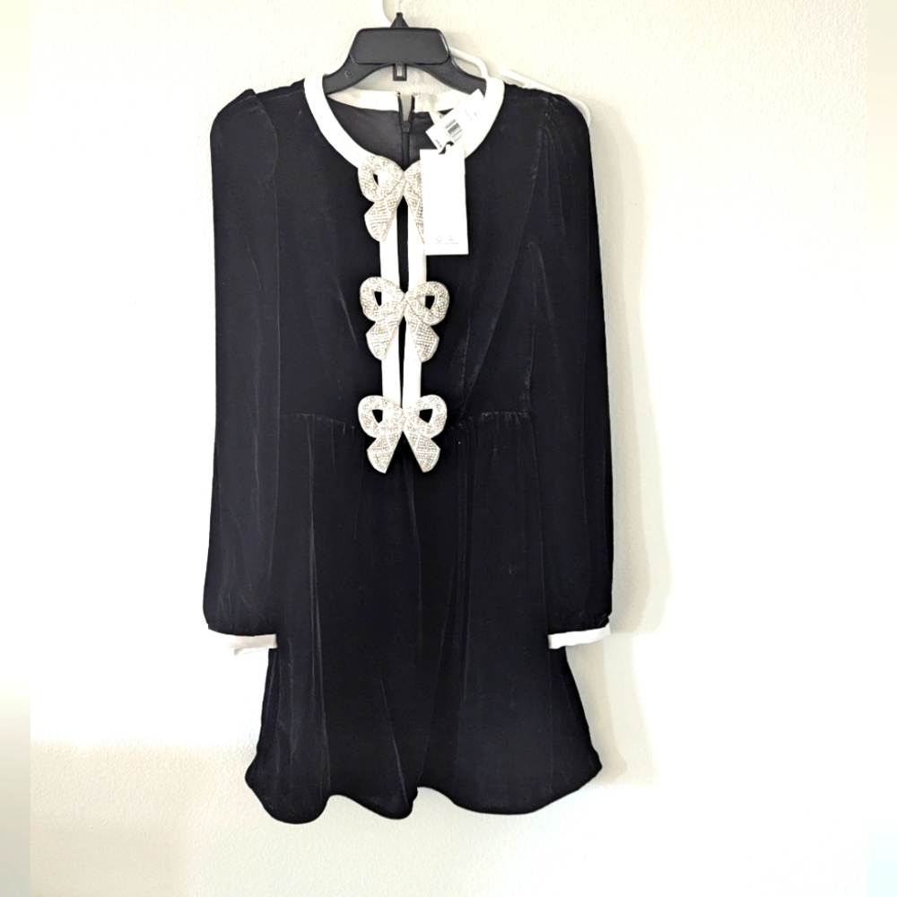 Saloni Camille Bows Mini Dress